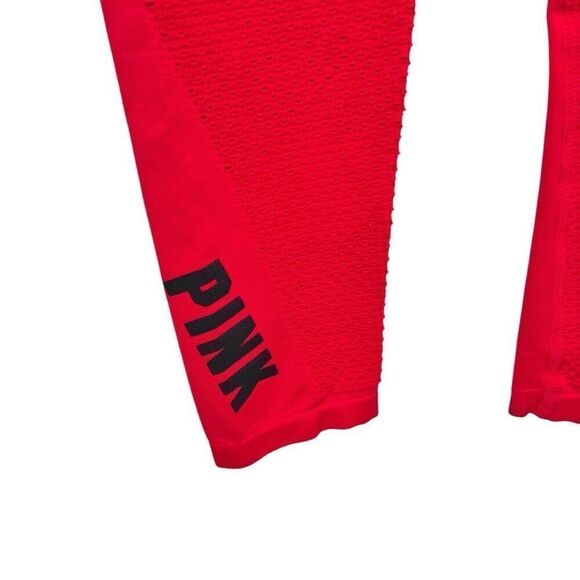Victoria’s Secret Pink Cool & Comfy Leggings Red Size Small - Picture 4 of 8